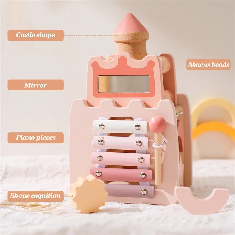 Wooden Montessori Castle Activity Toy