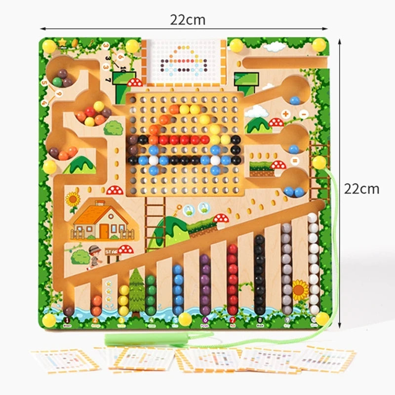 Magnetic Wooden Sorting Maze Board