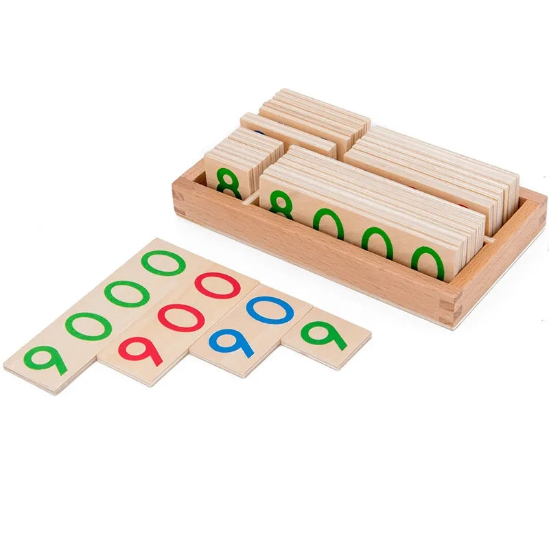 Wooden Montessori Number Cards