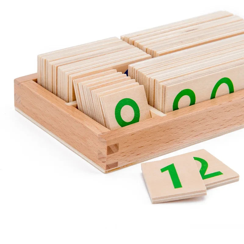 Wooden Montessori Number Cards