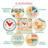 Wooden Calendar & Clock Activity Board