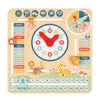 Wooden Calendar & Clock Activity Board