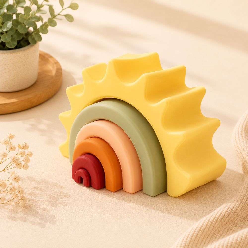 Silicone Rainbow Stacking Sun
