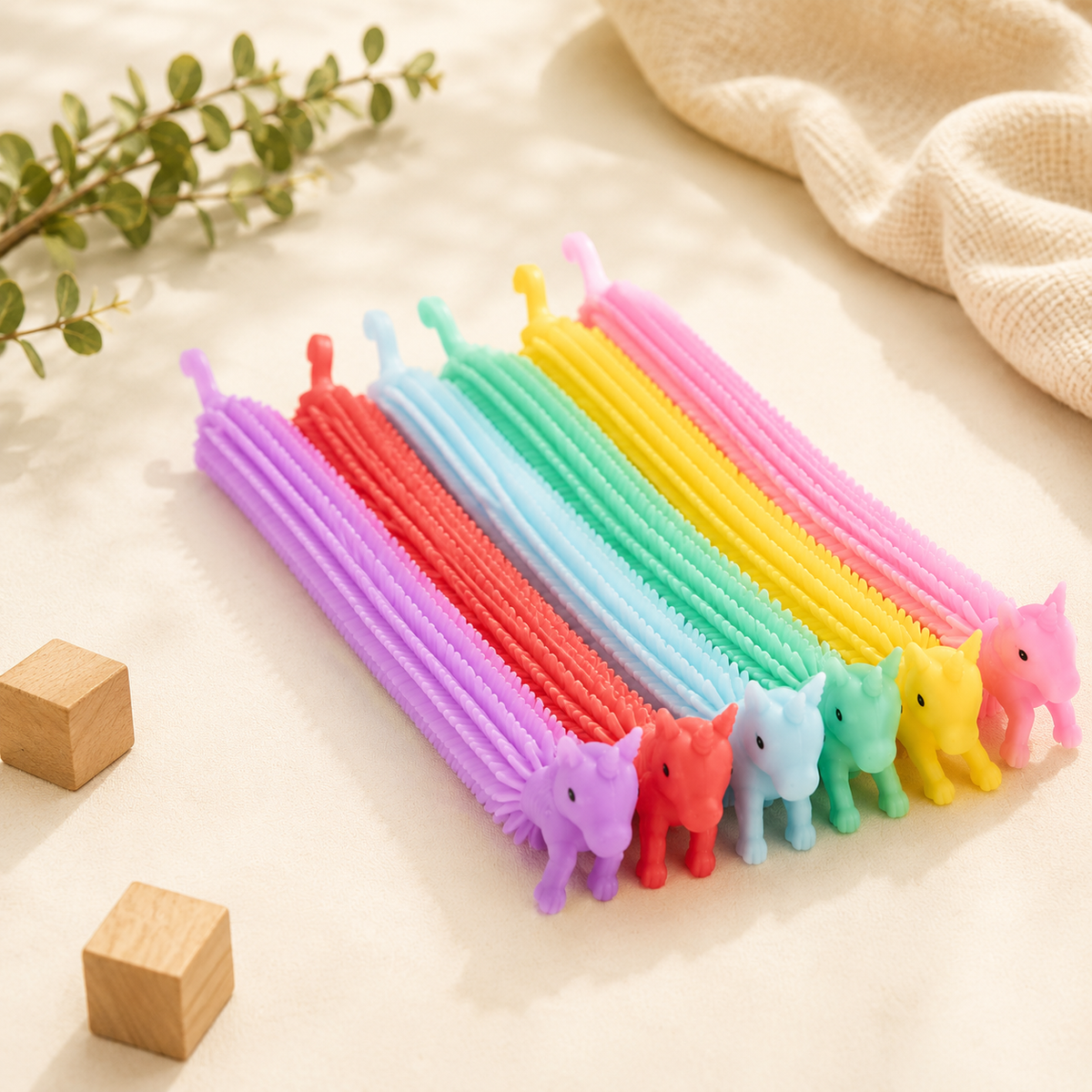 Stretchy Unicorn Pull Worm Fidget Toys