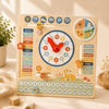 Wooden Calendar & Clock Activity Board